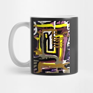 Abstract pattern violet and gold, purple 2nd edition Mug